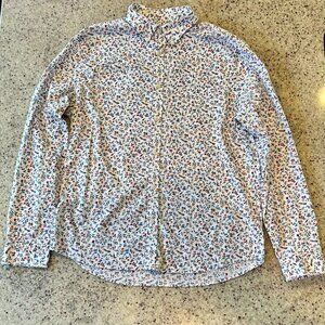 Express Men's Floral Long Sleeve Button-Down